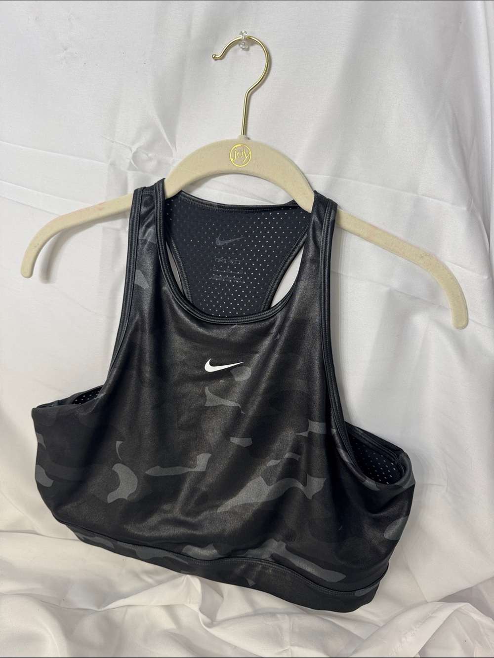 Nike Black Camo Racerback Sports Bra